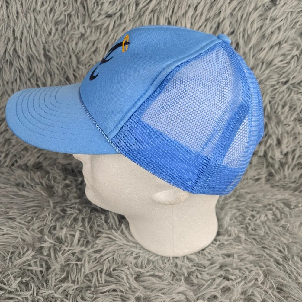 Unbranded Trucker Hat Unisex OS Sky Blue Atlanta‎ Halo Retro Snapback Mesh Cap